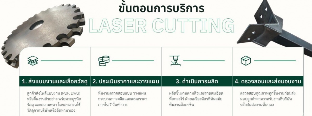 ขั้นตอนการบริการตัดเลเซอร์